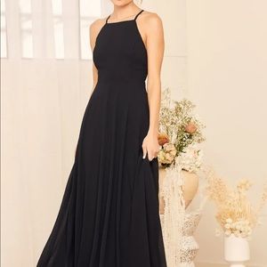 Lulu’s Mythical Kind of Love Black Maxi Dress